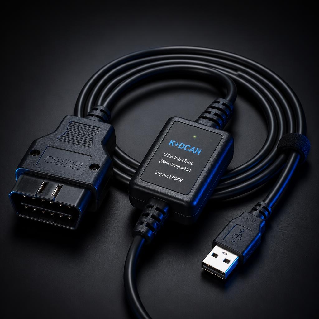 Kabllo diagnostikuese BMW K+DCAN USB OBD2 — MaxConnect Kosovë